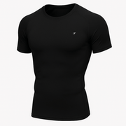 Half Sleeve Black Compression Tee