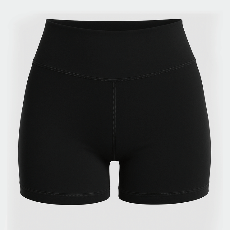 Tf-Premium Black Women Biker Shorts
