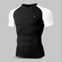 Tf-Premium Black/White Contrast Half Sleeve Falcon Compression Tee