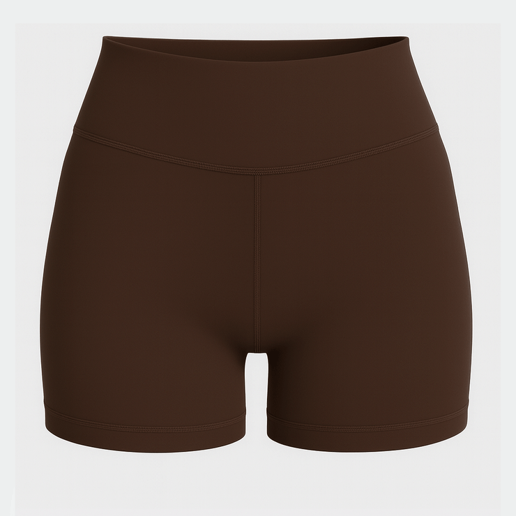 Tf-Premium Brown Women Biker Shorts
