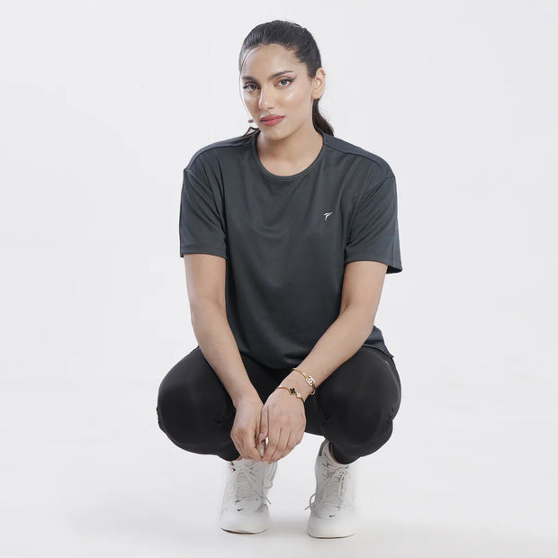 Tf-Grey Oversize Women Tee
