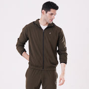 Tf-Essential Olive Running Hoodie Jacket