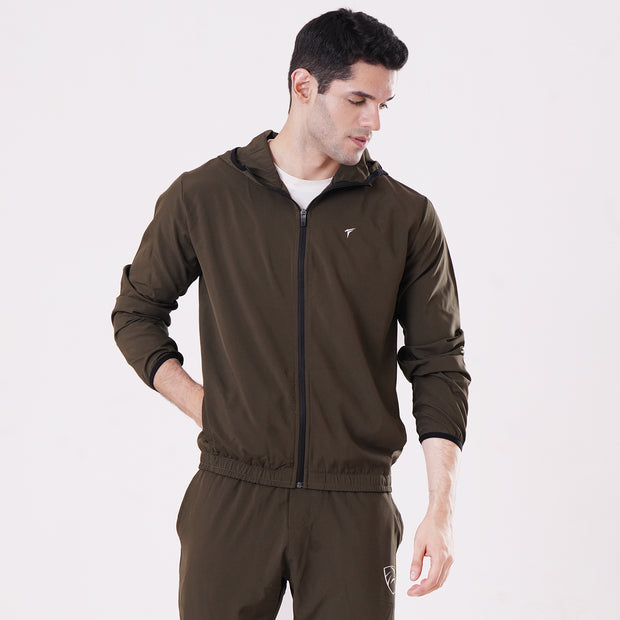 Tf-Essential Olive Running Hoodie Jacket