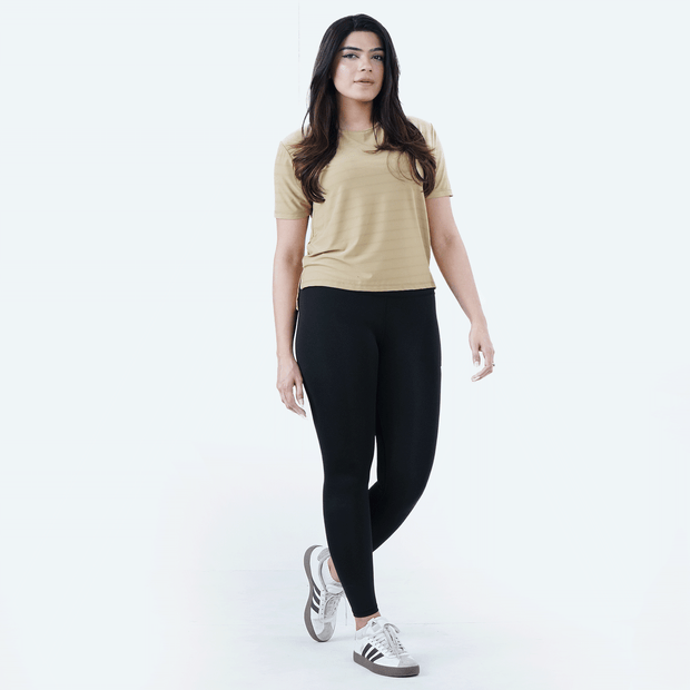 Tf-Aura Mesh Biege Women Tee
