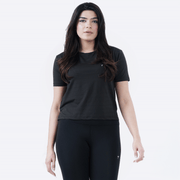 Tf-Aura Mesh Black Women Tee
