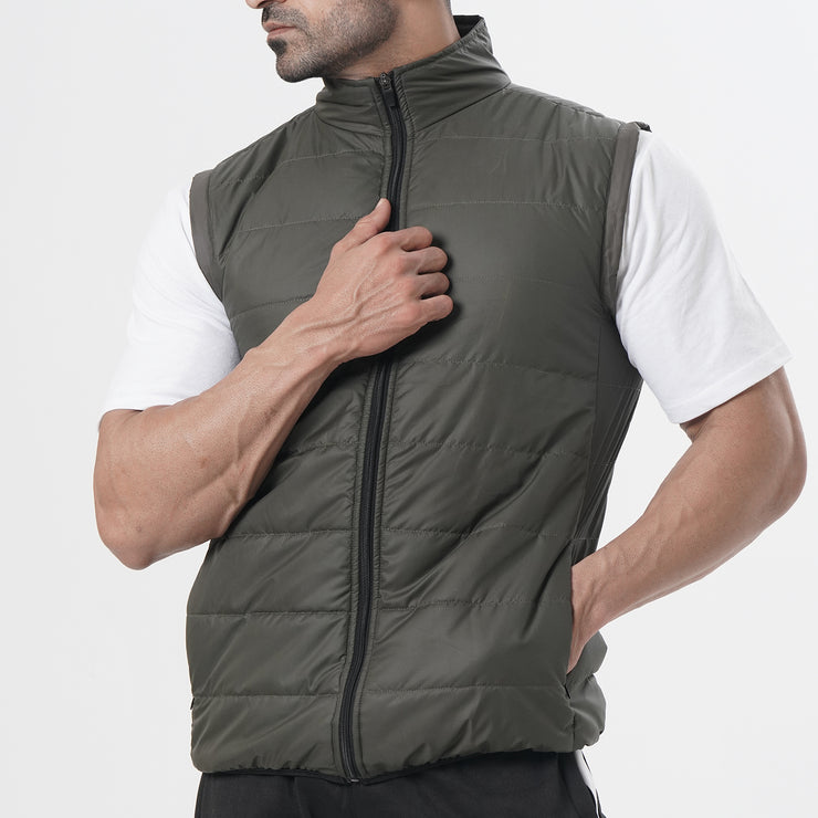 Tf-Olive Premium Sleeveless Puffer Jacket