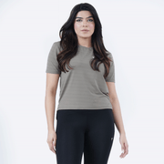 Tf-Aura Mesh Khaki Women Tee