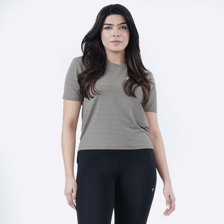 Tf-Aura Mesh Khaki Women Tee