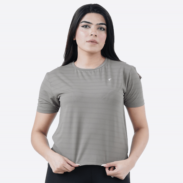 Tf-Aura Mesh Khaki Women Tee