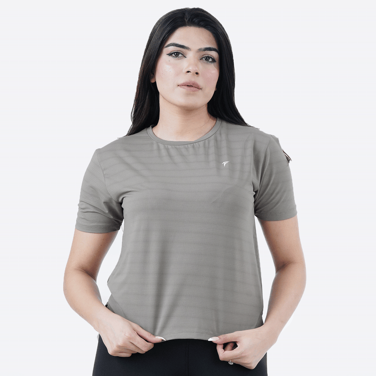 Tf-Aura Mesh Khaki Women Tee