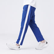 Tf-Premium Royal Blue Micro Relaxed Fit Bottoms With White Panel