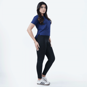 Tf-Aura Mesh Navy Women Tee
