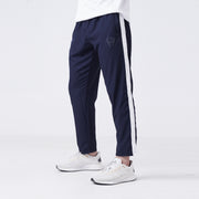 Tf-Premium Navy Micro Relaxed Fit Bottoms With White Panel