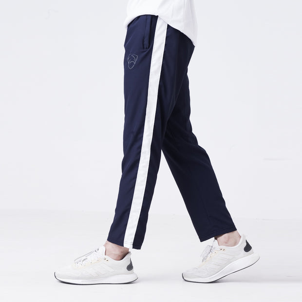 Tf-Premium Navy Micro Relaxed Fit Bottoms With White Panel