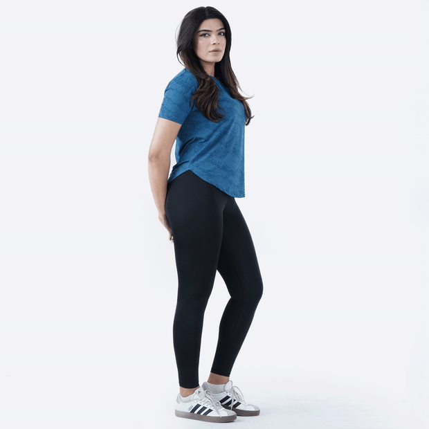 Tf-Blue Camouflage Mesh Women Tee