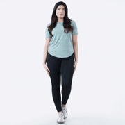 Tf-Light Green Camouflage Mesh Women Tee
