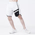 White And Black Panel Fitness Stage Shorts