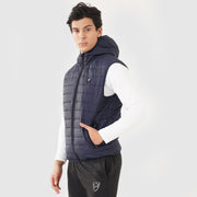 Tf-Premium Navy Sleeveless Puffer HoodieJacket