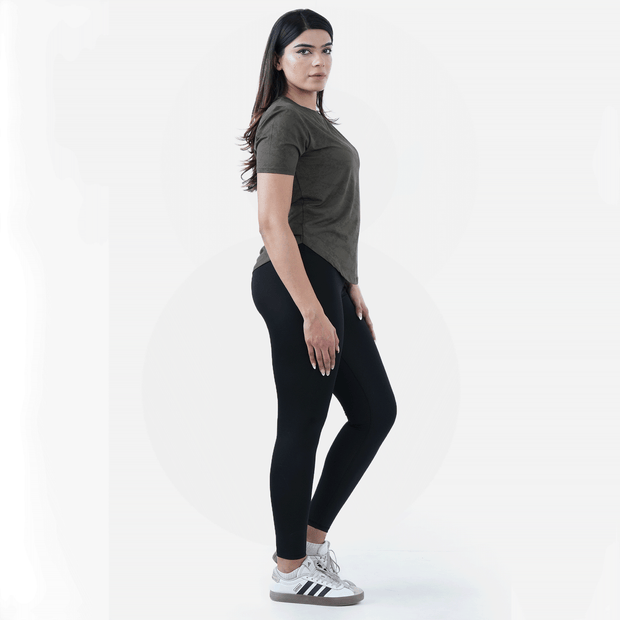 Tf-Olive Camouflage Mesh Women Tee