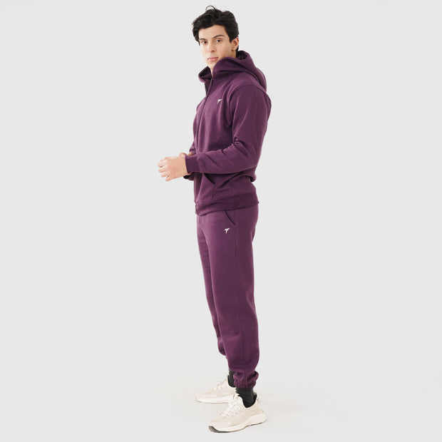 Tf-Premium Plum Purple Zipper Pull Over Tracksuit