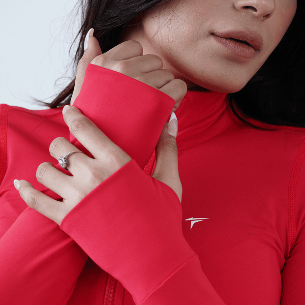Tf-Ultra Premium Red Compression Zipper Top