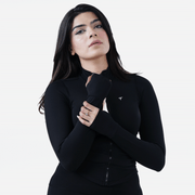 Tf-Ultra Premium Black Compression Zipper Top