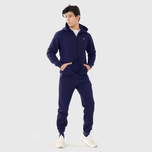 Tf-Premium Navy Zipper Pull Over Tracksuit