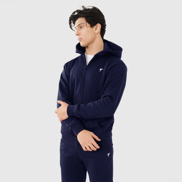 Tf-Premium Navy Zipper Pull Over Tracksuit