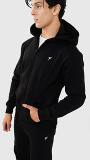 Tf-Premium Black Zipper Pull Over Tracksuit