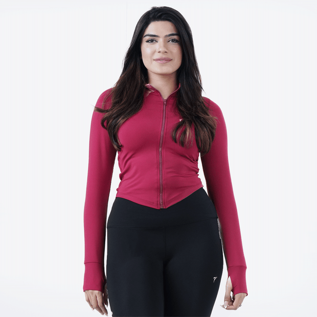 Tf-Ultra Premium Maroon Compression Zipper Top