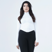 Tf-Ultra Premium White Compression Zipper Top