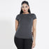 Tf-Premium Charcoal Cap Sleeve Women Top