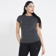 Tf-Premium Charcoal Cap Sleeve Women Top