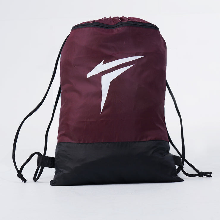 Tf-Maroon & Black DrawString Essential Bag
