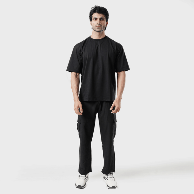 Tf-Premium Black Basic Oversize Muscle Tee