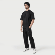 Tf-Premium Black Basic Oversize Muscle Tee