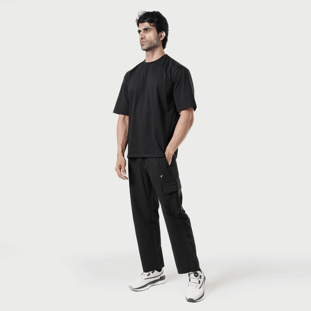 Tf-Premium Black Basic Oversize Muscle Tee