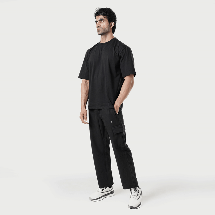 Tf-Premium Black Basic Oversize Muscle Tee
