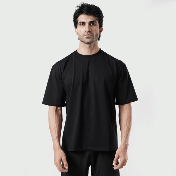 Tf-Premium Black Basic Oversize Muscle Tee