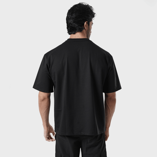 Tf-Premium Black Basic Oversize Muscle Tee