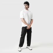 Tf-Premium White Basic Oversize Muscle Tee