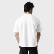 Tf-Premium White Basic Oversize Muscle Tee