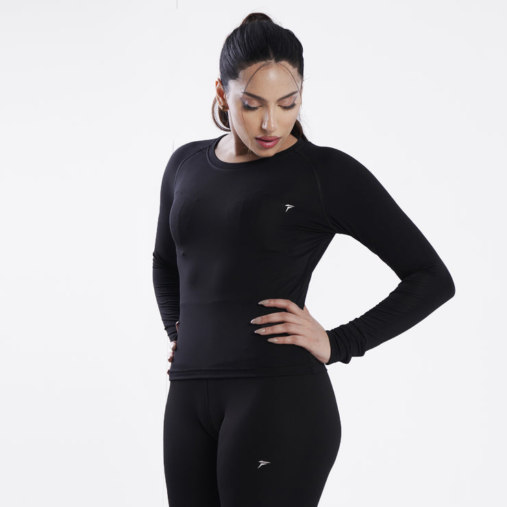 Tf-Premium Black Women Full Sleeve Performance Tee