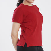 Tf-Premium Red Essential Women Cotton Lycra Tee