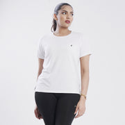 Tf-Premium White Essential Women Cotton Lycra Tee