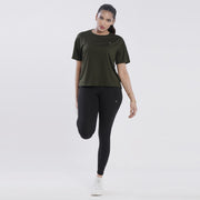 Tf-Olive Green Oversize Women Tee