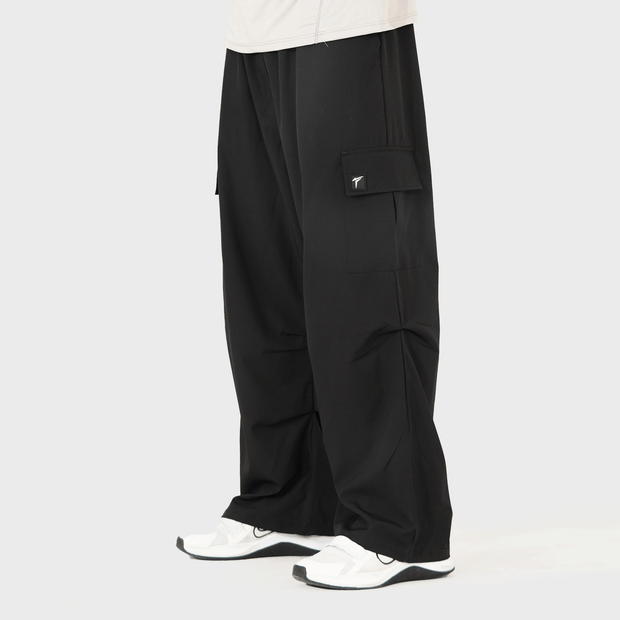 Tf-Premium Black Wide Cut Utility Cargo Bottoms