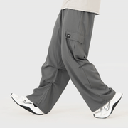 Tf-Premium Grey Wide Cut Utility Cargo Bottoms