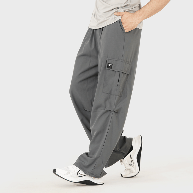 Tf-Premium Grey Wide Cut Utility Cargo Bottoms
