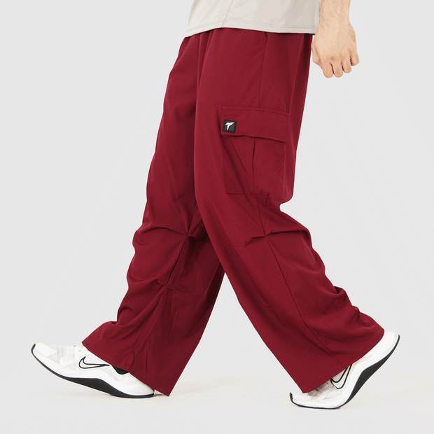 Tf-Premium Maroon Wide Cut Utility Cargo Bottoms